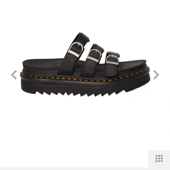 Dr. Martens Women's Blaire Hydro Leather Slide Sandals - Picture 11 of 12